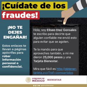 Alerta Bienestar Michoacán sobre fraudes en redes sociales Â¡Cuídate de los fraudes!